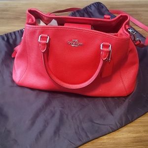 Authentic Coach red leather handbag